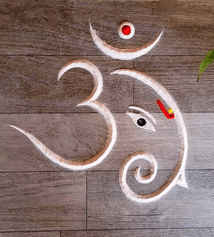 Latest Om Rangoli Designs for Diwali