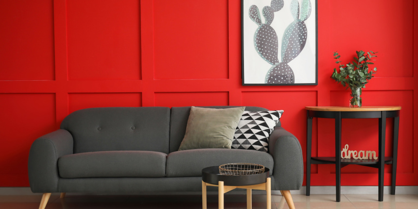 Living Room Red Wall Paint Combinations