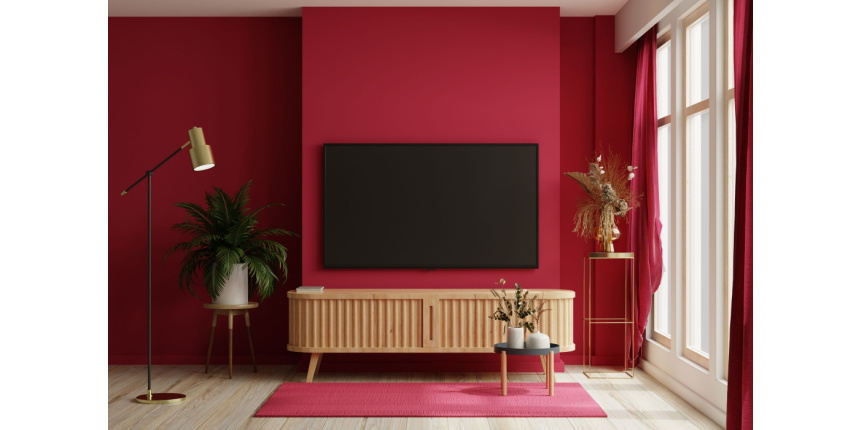 Maroon Colour Combinations for Living Room