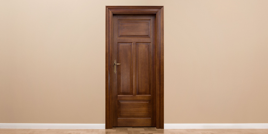 Rustic Brown Wooden Door Design for Home