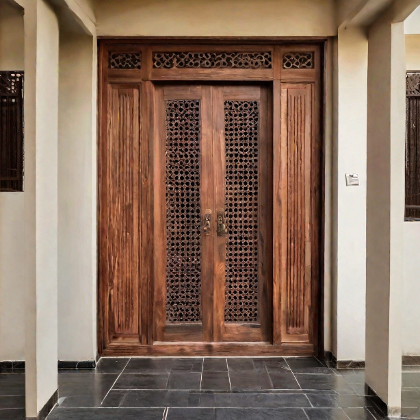 Traditional Indian Wooden Door Design for Home