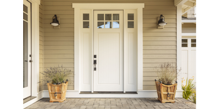 Modern White Wooden Door Design for Home