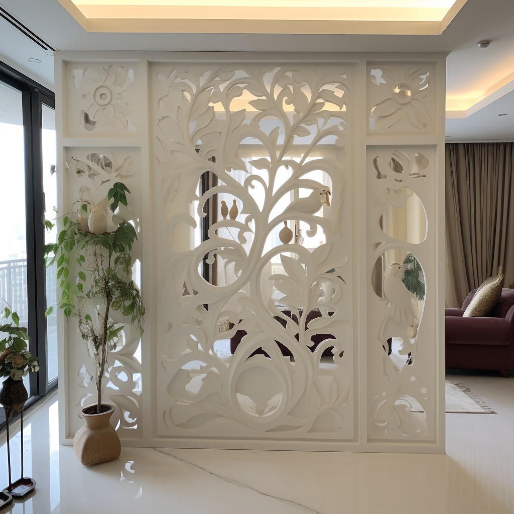 CNC Cutting Art for Partitioning in Interior Design