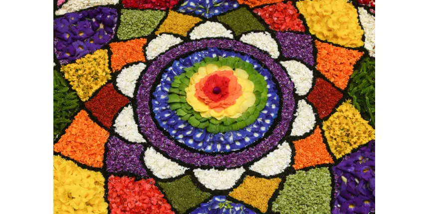 Artistic Pookalam Design for Onam Design