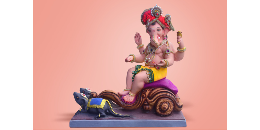 Lord Ganesha Idol Dhoti Style