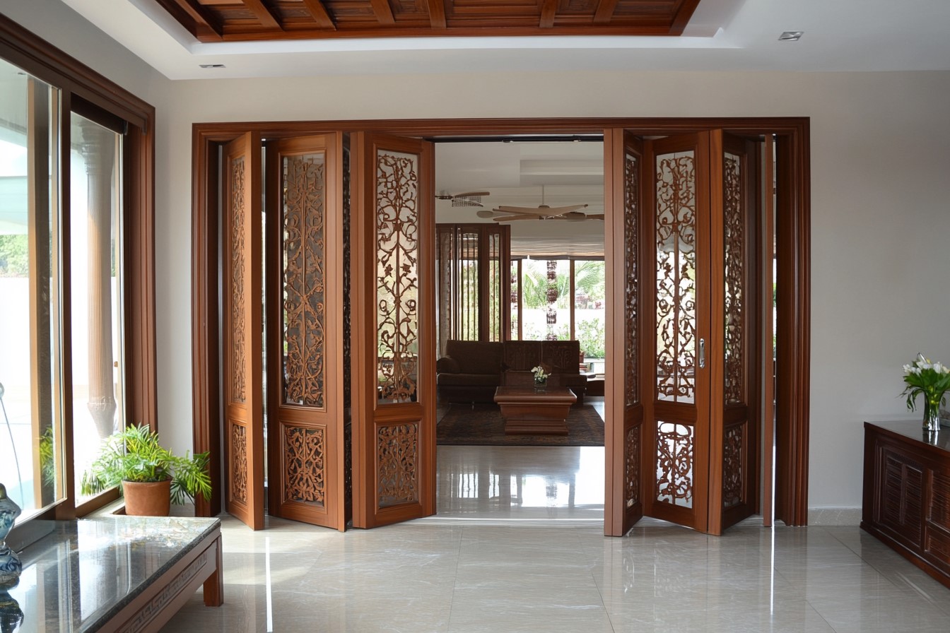 Bi-fold Mandir Door Design