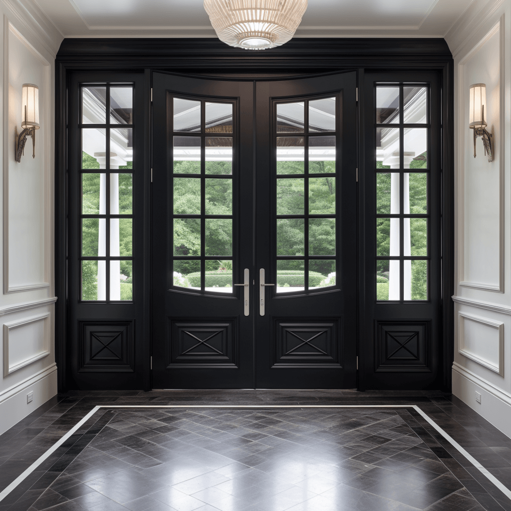 Black Main Hall Double Door Design