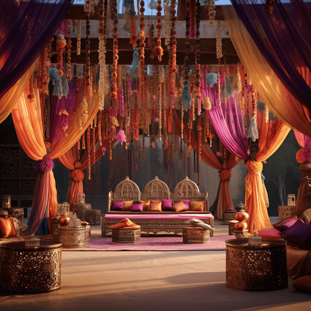 Bohemian Theme Simple Wedding Stage Decoration