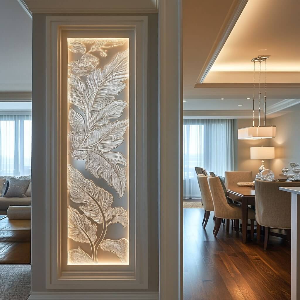 Built-In Artwork: Niche Panels That Do Not Need Frames