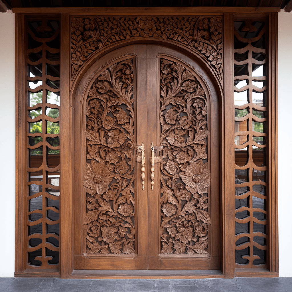 Burma Teak Wood Main Door Design
