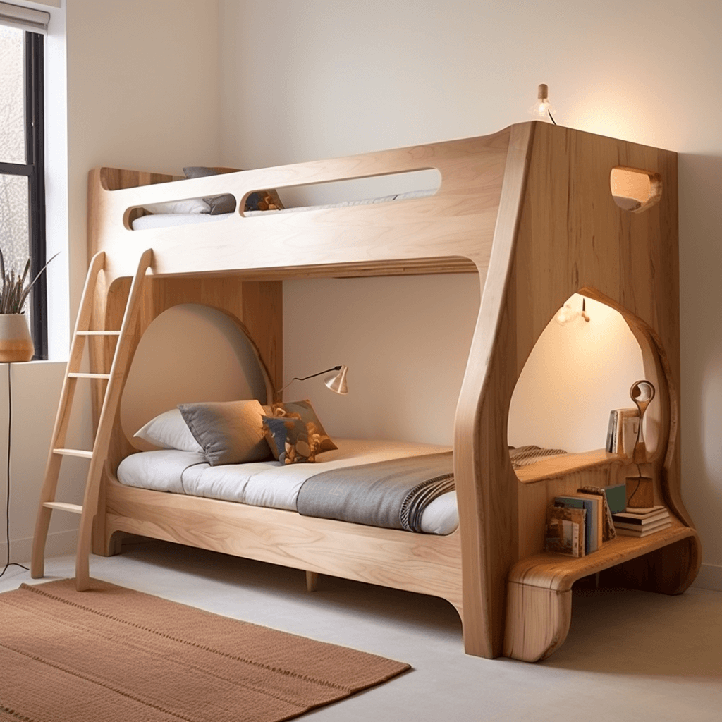 Creative Wooden Bunk Bed Design