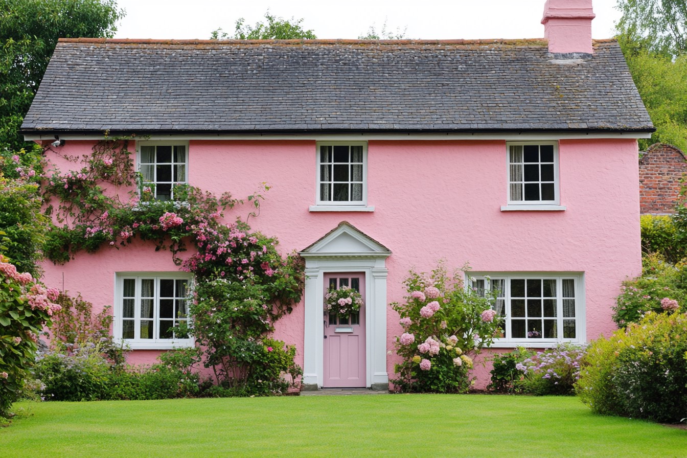 Exterior Colour Combination: Pink and Grey