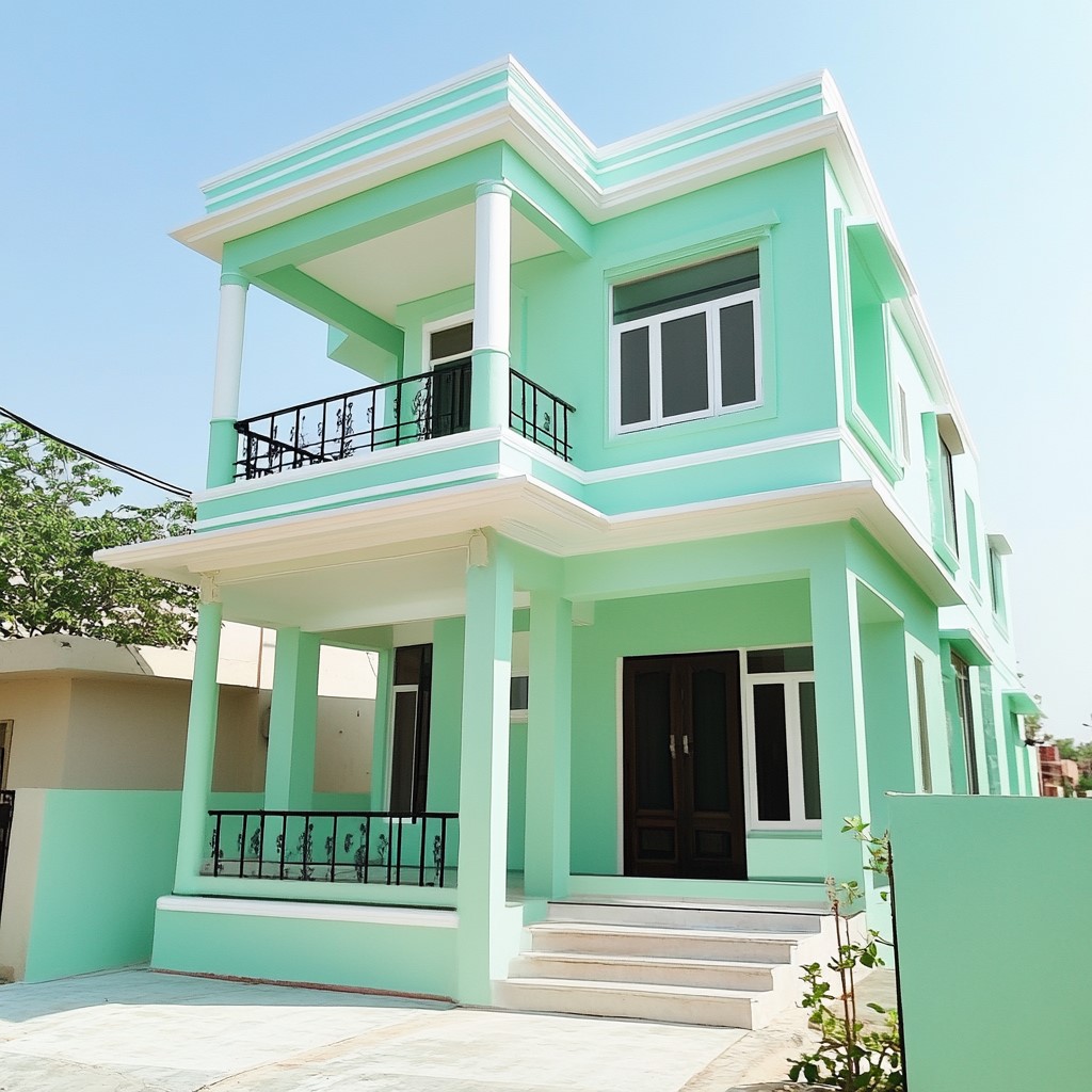 Exterior House Paint Suggestion: Mint Green