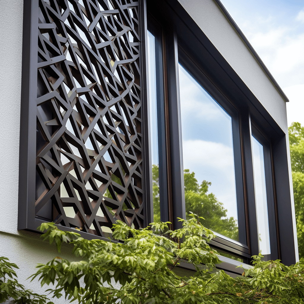 Forged Metal Protective Modern Window Grill Design