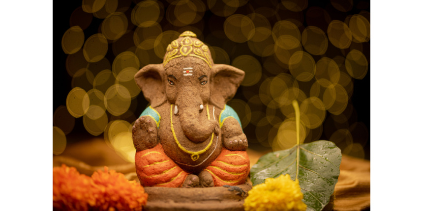 Ganesha Idol Made Out Clay Husk