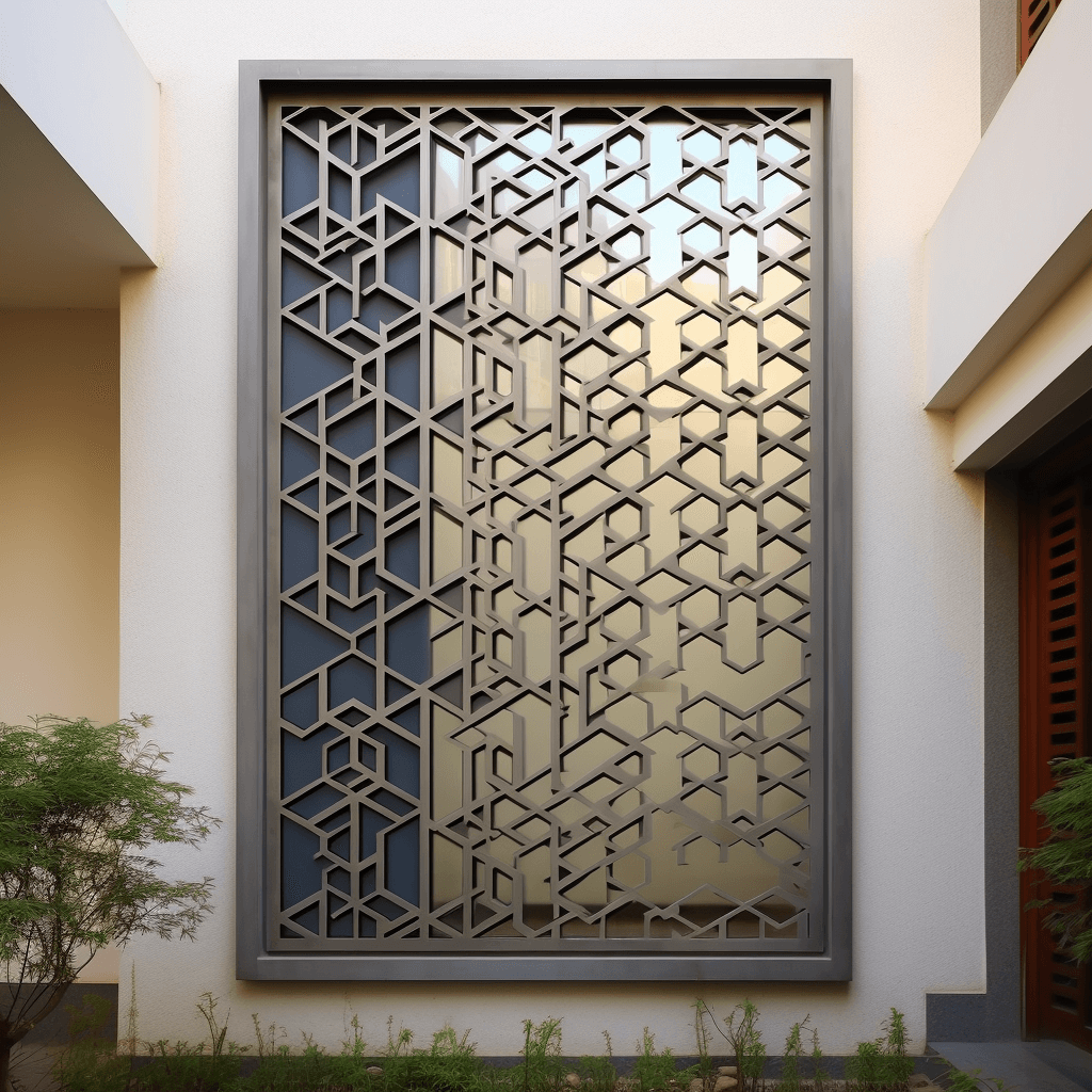 Geometric Modern Window Grill Design