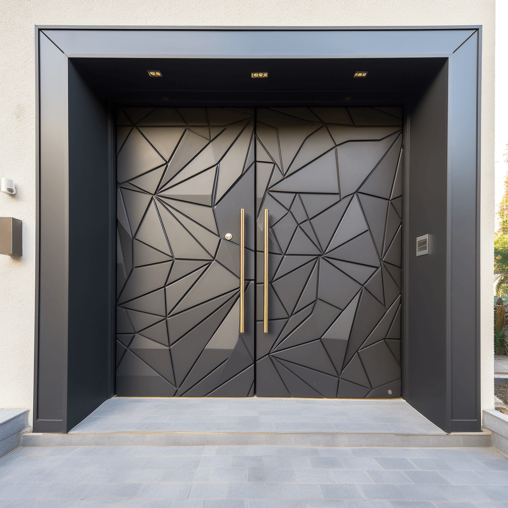 Geometric Patterned Modern Main Door Design