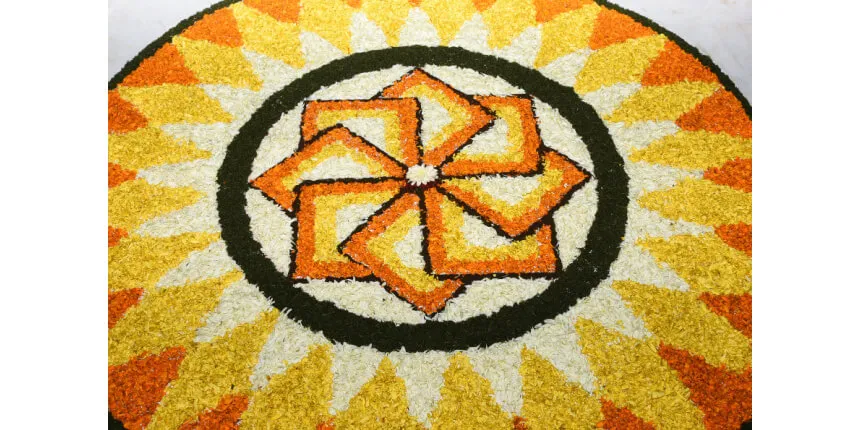 Geometric Pookalam Design for Onam