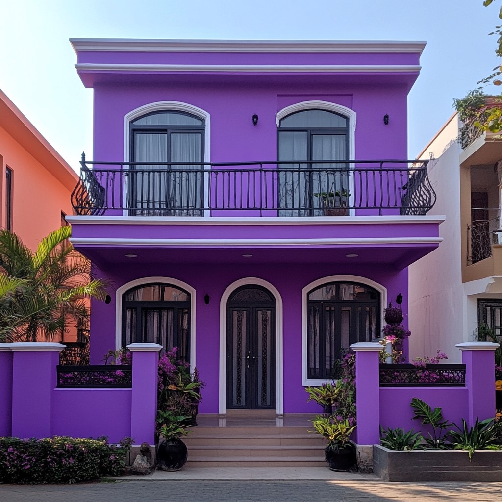 Home Outside Colour Design: Whimsical Violet