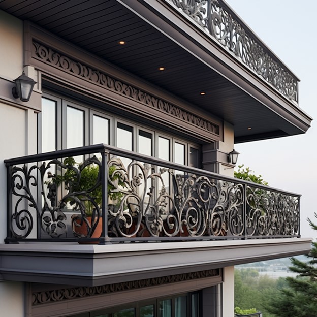 Intricate Parapet Wall Designs with Grills for That Luxurious Look