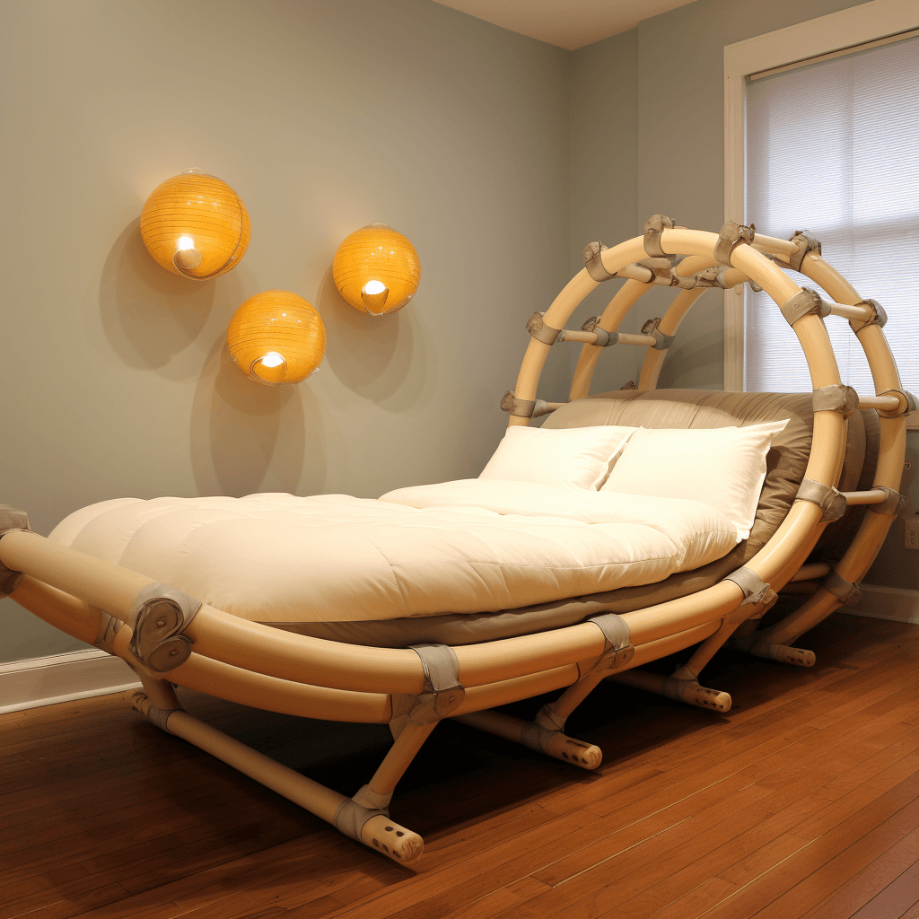 Modern Wood Cannonball Bed Design