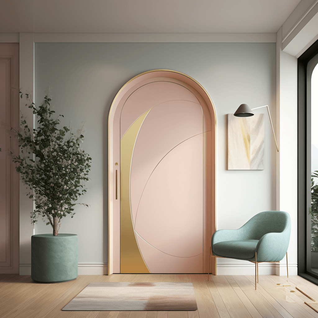 Pastel Teak Wood Door Designs for Homes