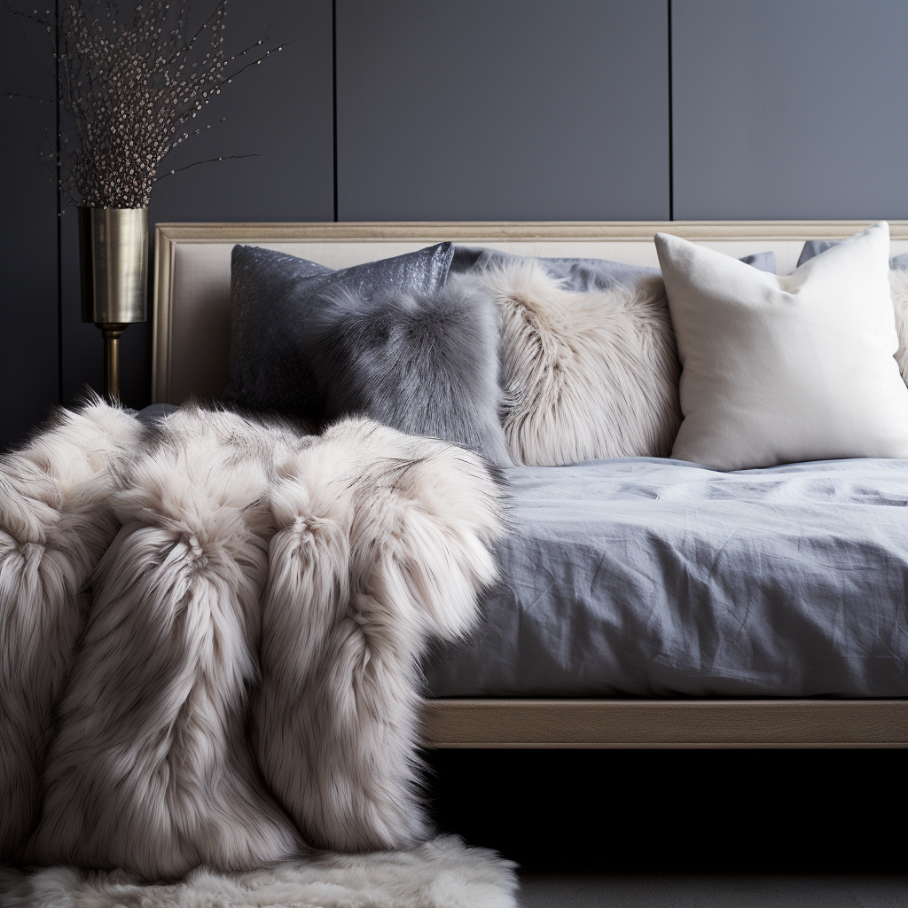 Pillows On A Velvet Sofa Bedroom Set Design