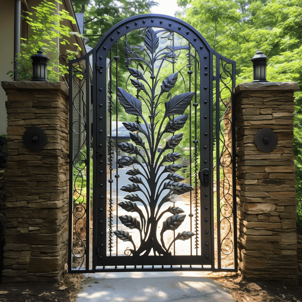 Pointed Iron Door Gate Design For Home
