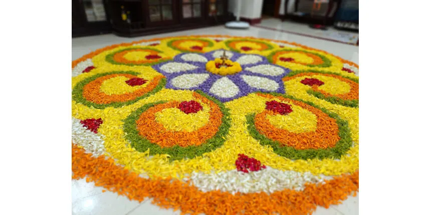 Quick and Easy Onam Pookalam Design