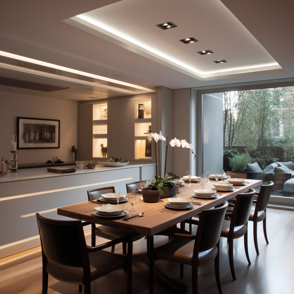 Recessed Lighting For a Cosy Dining