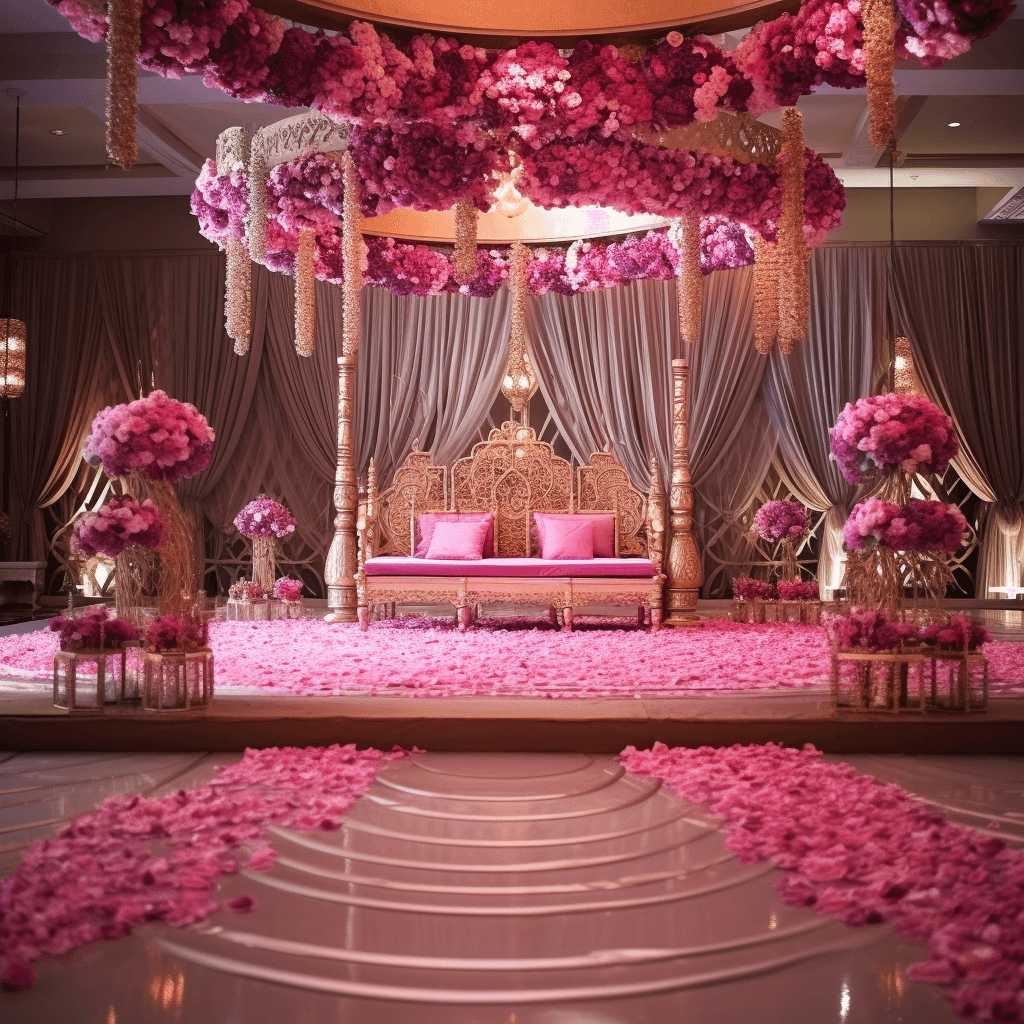 Romantic Indian Budget Friendly Wedding Stage Decor