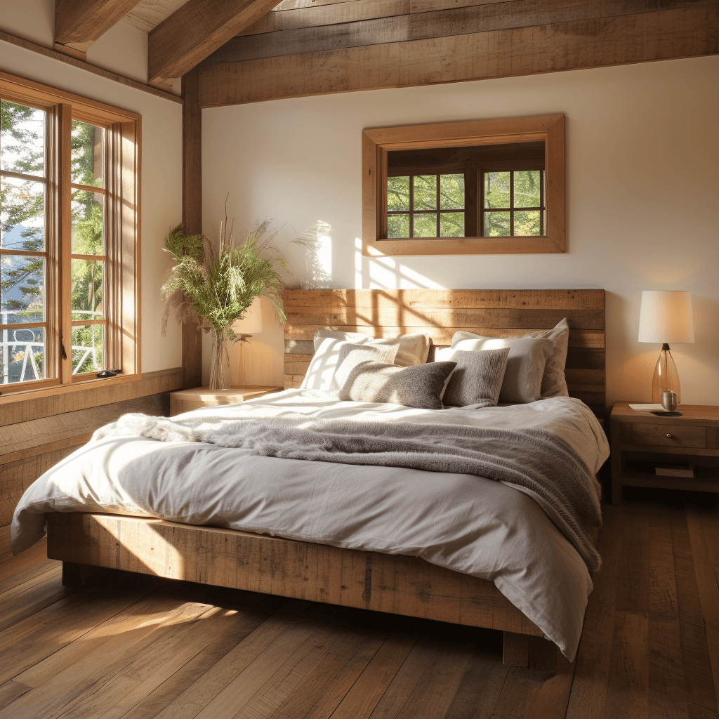 Rustic Charm: Simple Bed Design Idea