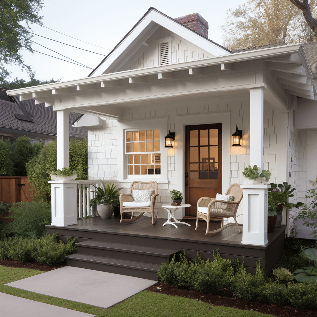 Simple Design For Home With Small Porch Decor