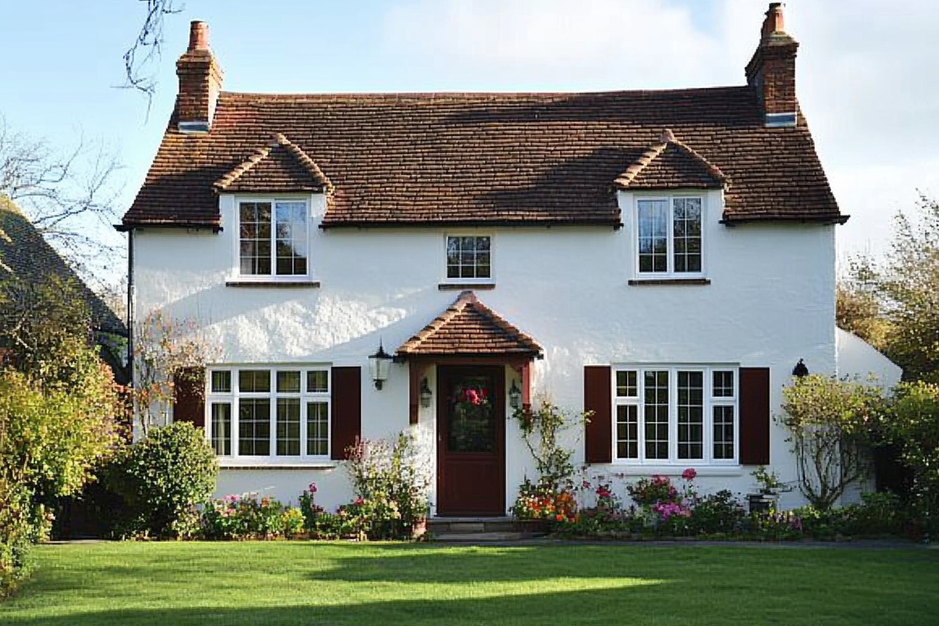 Simple Outside Colour Combination for Indian Houses: Brown and White