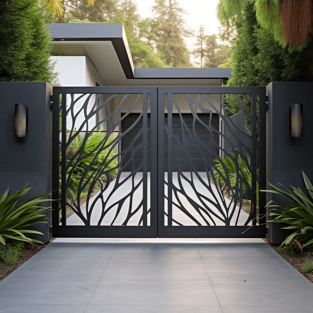Sliding Double Door Iron Gate Design
