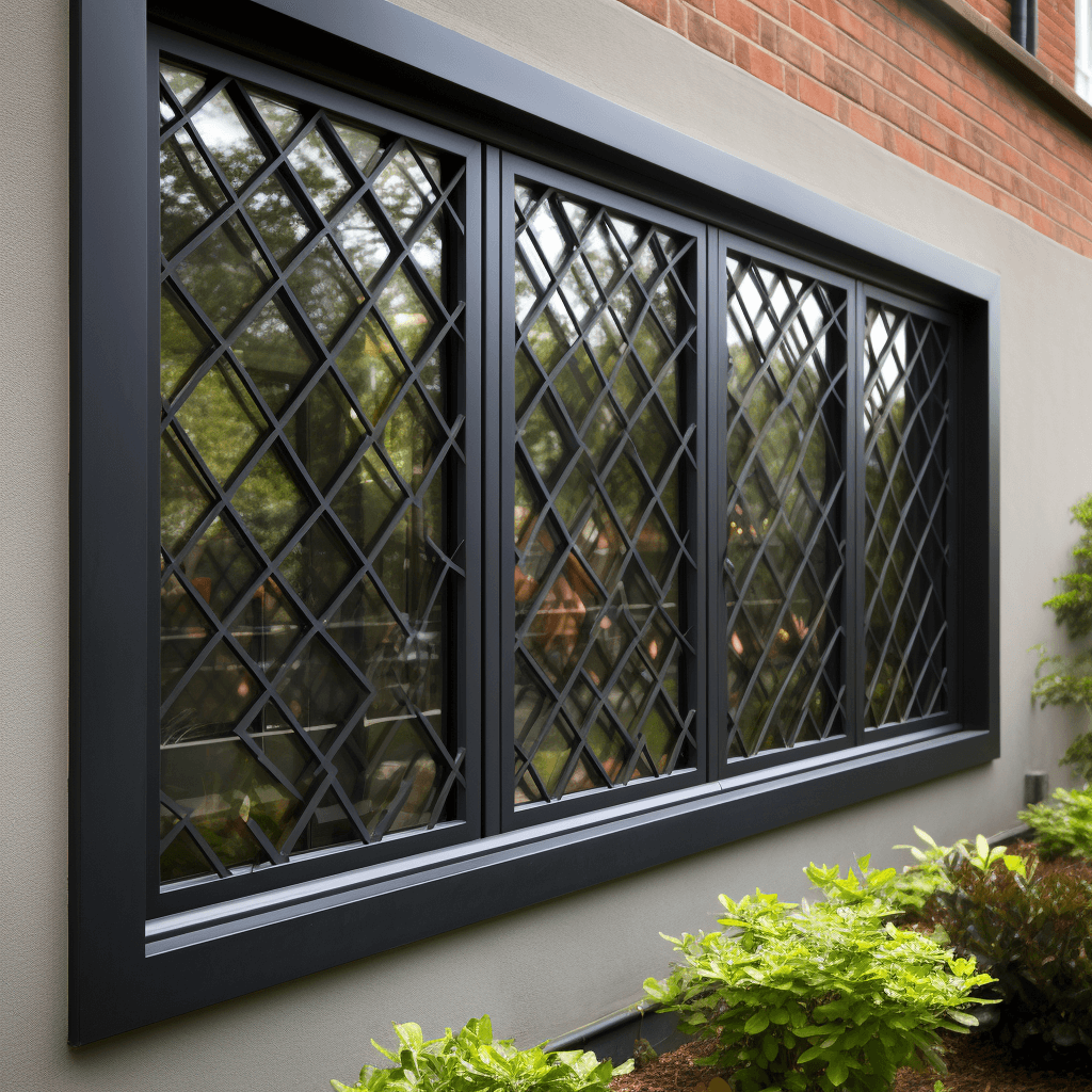 Solid Bolted Window Grill Design
