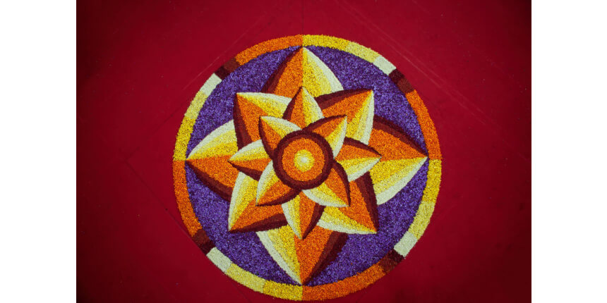 Star-Shaped Pookalam Designs for Onam