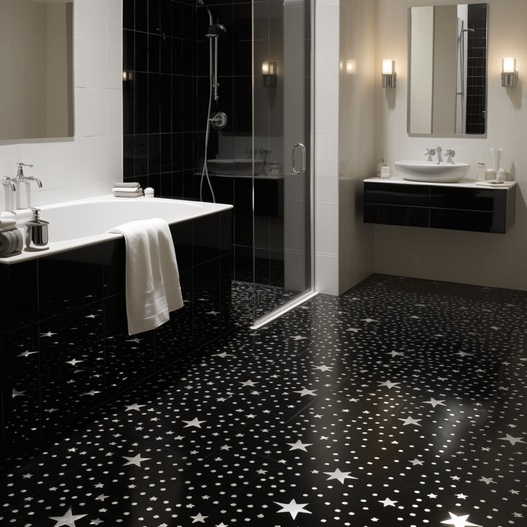 Starry Small Bathroom Tile Design India
