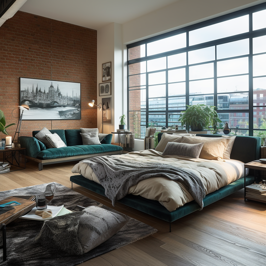 stylish Bedroom With Plush Sofa- Bedroom Furniture Design