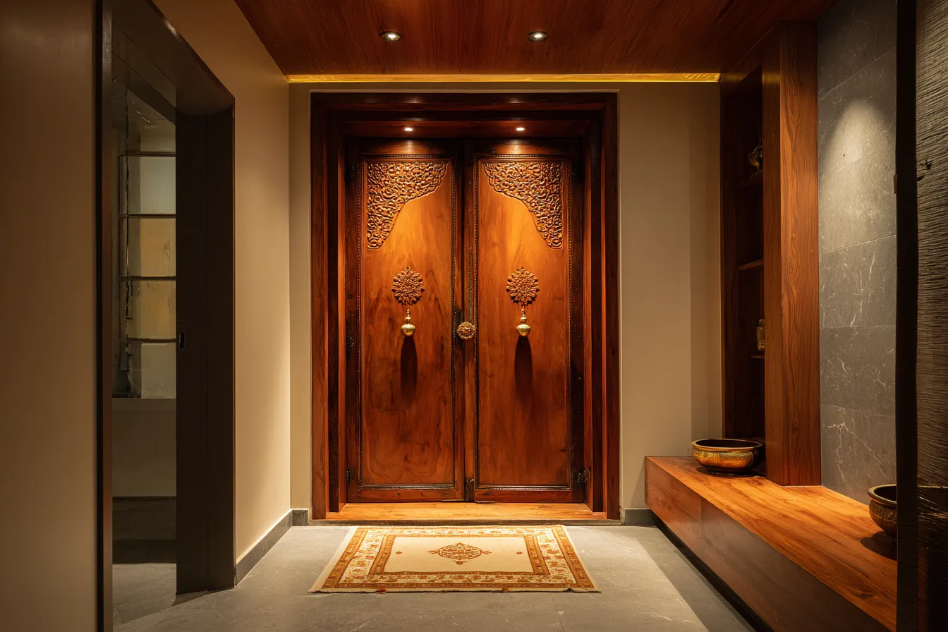 Temple Door Design for Medium Homes