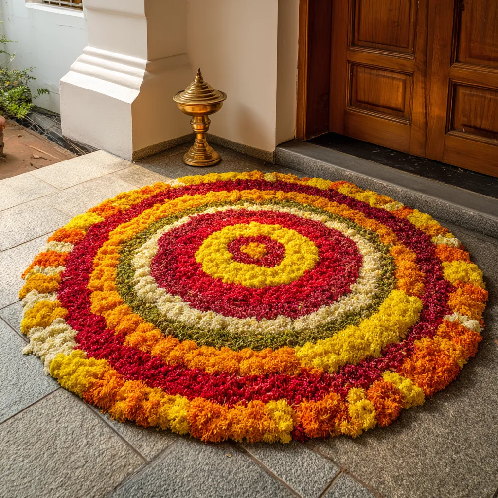 Traditional Onam Pookalam Design