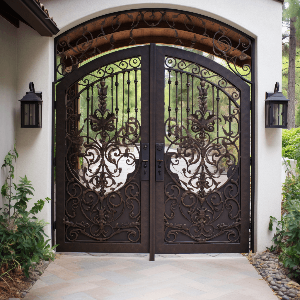 Traditional Spike Iron Door Gate Design
