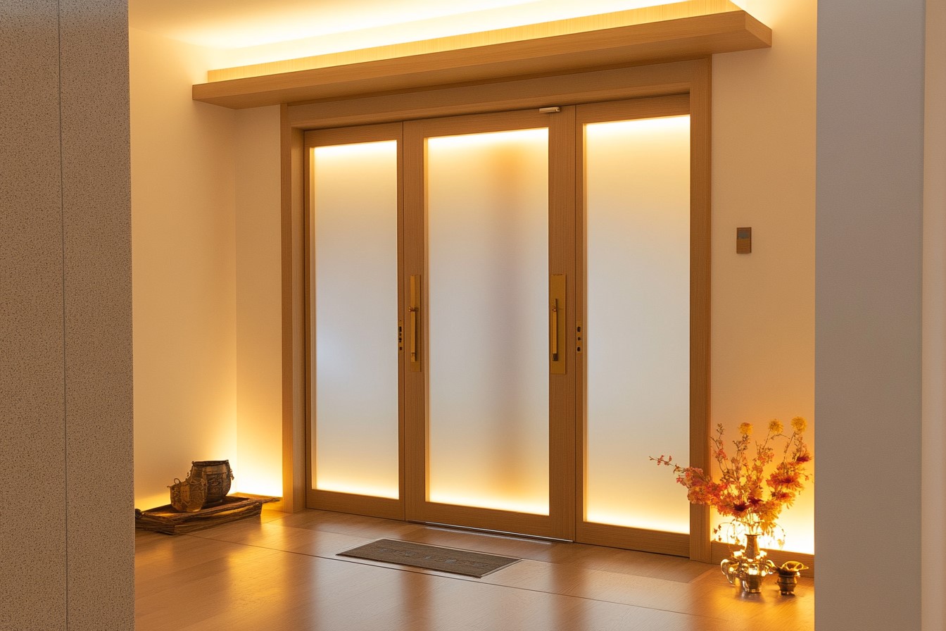 Translucent Pooja Ghar Doors