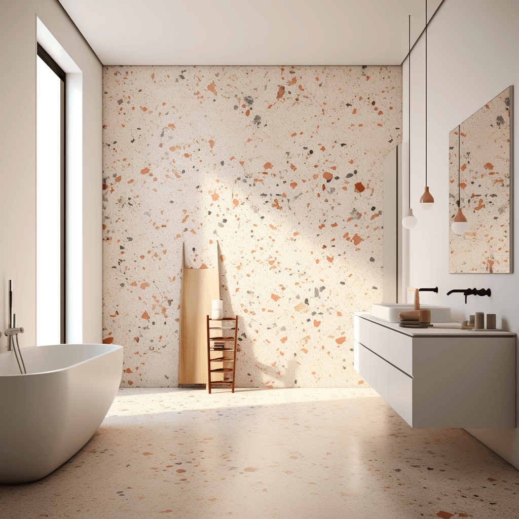 Try Terrazzo- Best Bathroom Tile Design