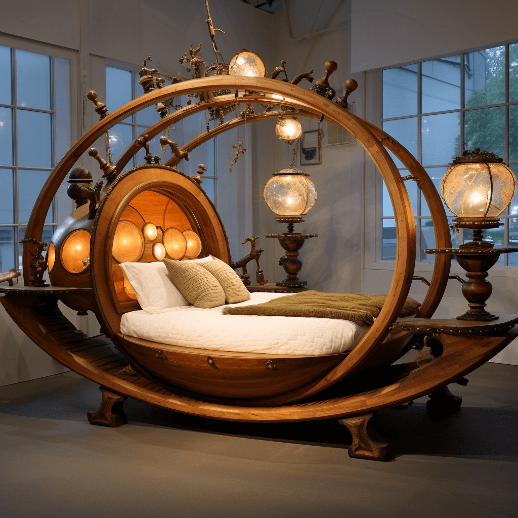 Unique and Stylish Wood Cannonball Bed Design