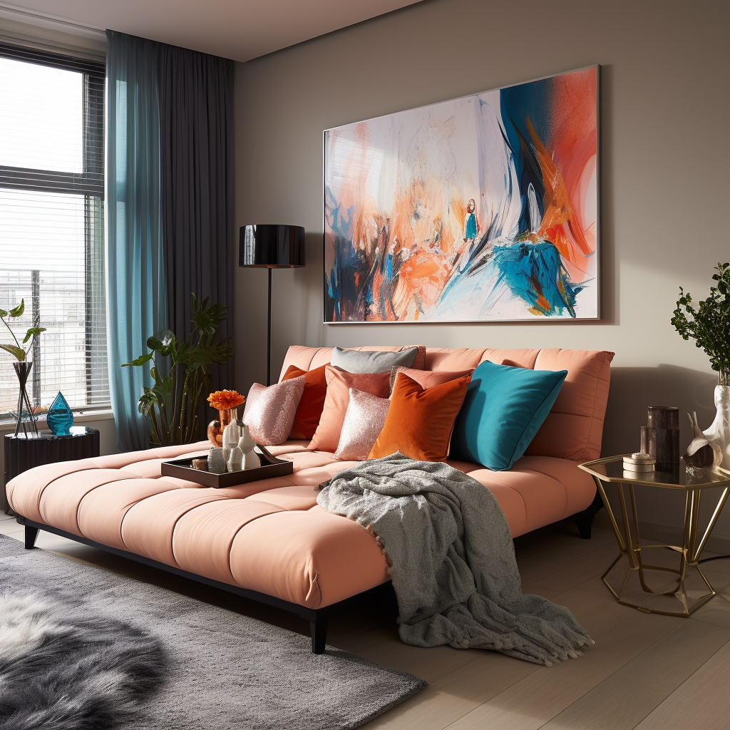Urban And Stylish Bedroom With Plush Sofa Room Furniture Design
