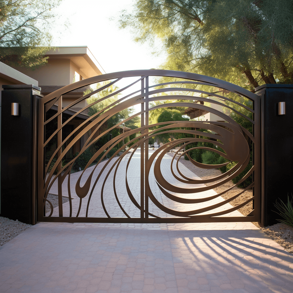 Wavy Iron Door Gate Designs