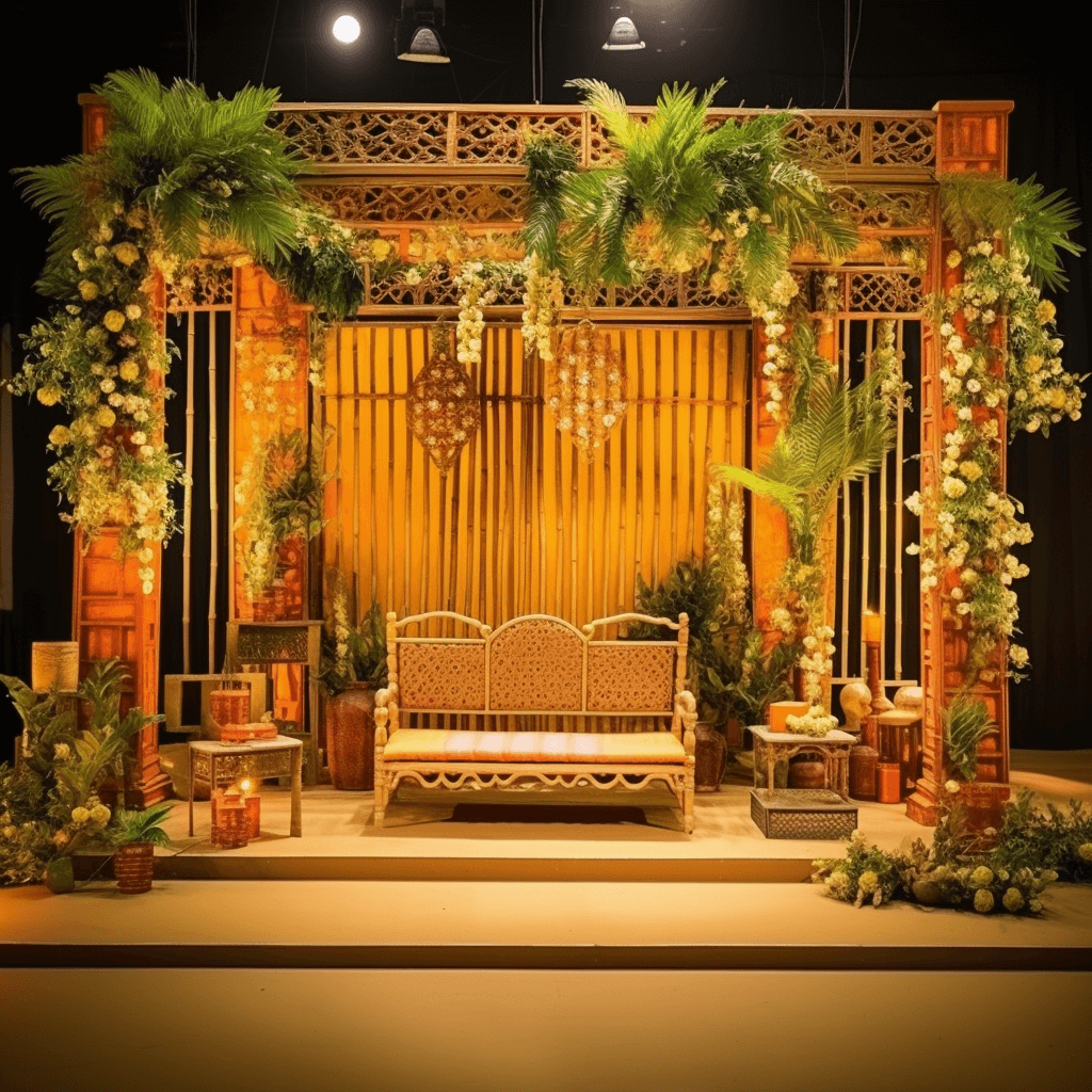 Affordable Wedding Stage Decoration Using Sustainable Materials