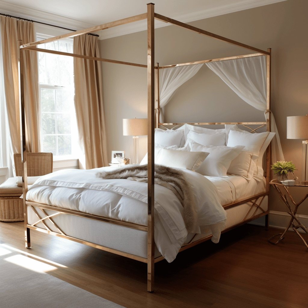 Wood Canopy Bed Design