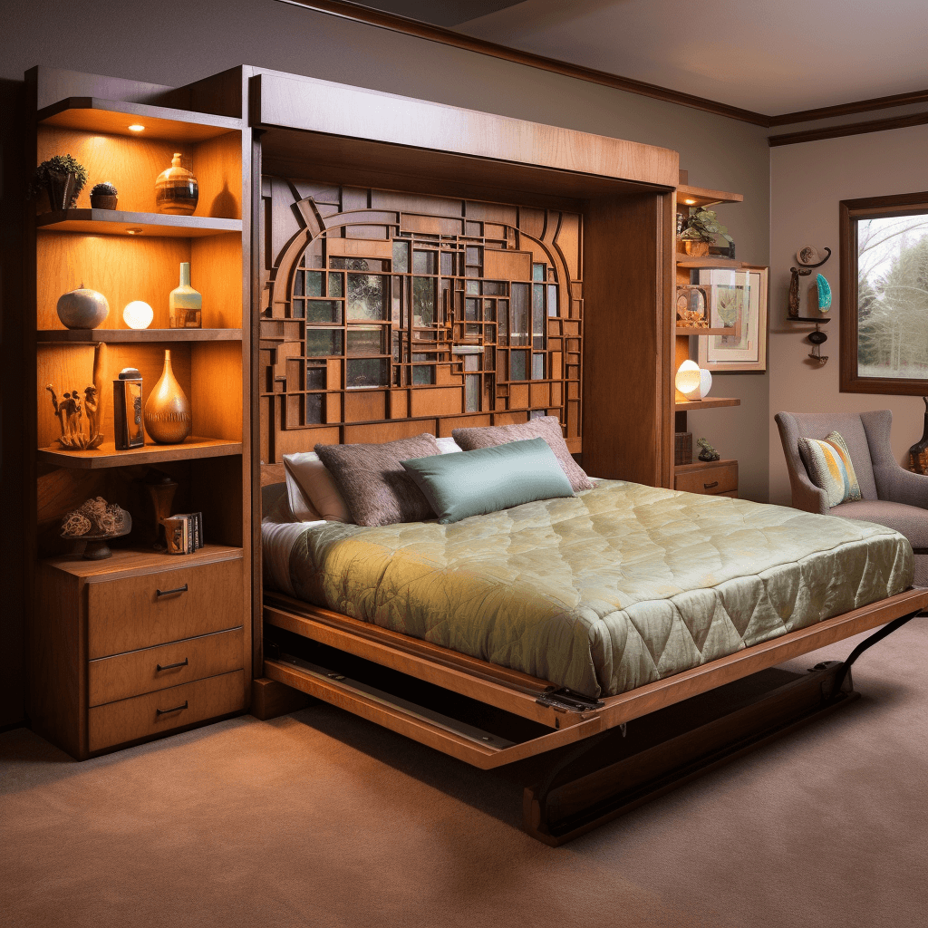Wood Murphy Bed Design